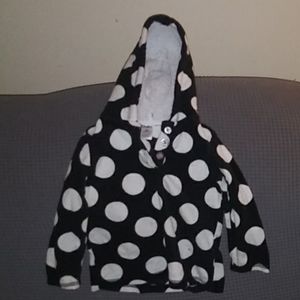 🍀Carter's Black & White polka dot hoodie🖤🍀